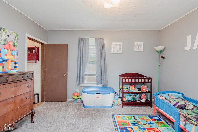 216 N Clinton St, Boswell, IN 47921 - carpeted bedroom with ornamental molding