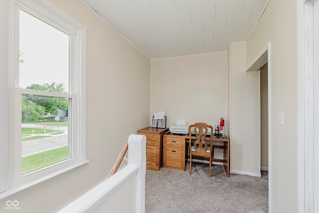 216 N Clinton St, Boswell, IN 47921 - home office with light carpet
