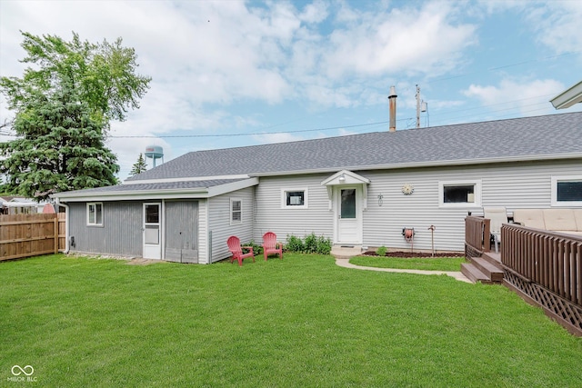 216 N Clinton St, Boswell, IN 47921 - back of house with roof with shingles