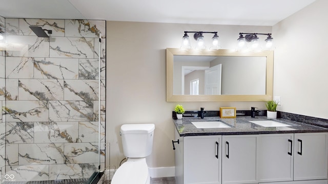1809 S H St, Elwood, IN 46036 - bathroom with double vanity and a tile shower