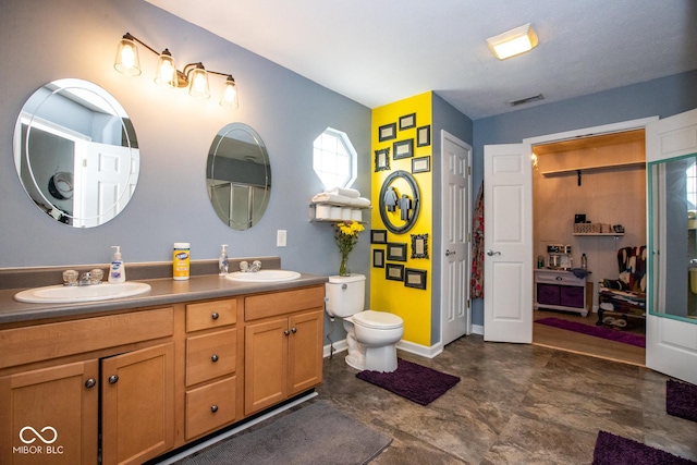 6532 Amherst Way, Zionsville, IN 46077 - full bathroom with double vanity and toilet