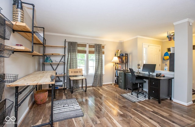 6532 Amherst Way, Zionsville, IN 46077 - office space featuring wood finished floors and crown molding
