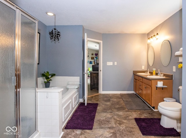 6532 Amherst Way, Zionsville, IN 46077 - full bath with vanity, a garden tub, and a shower stall