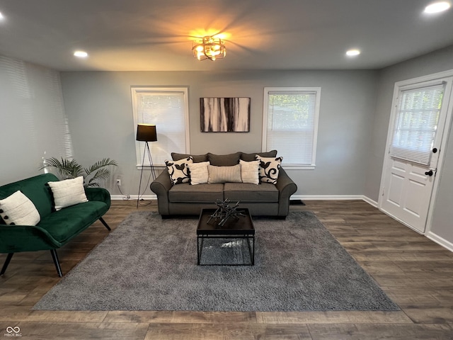 937 N Routiers Ave, Indianapolis, IN 46219 - living room with recessed lighting and wood finished floors