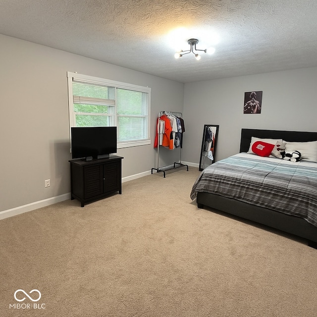 8407 Campbell Ct, Mooresville, IN 46158 - bedroom with light colored carpet and a textured ceiling