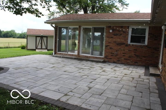 8905 Maze Rd, Indianapolis, IN 46259 - view of patio with a shed