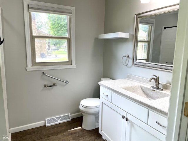 540 Lazy Ln, Greenwood, IN 46142 - full bathroom with vanity, wood finished floors, and a shower