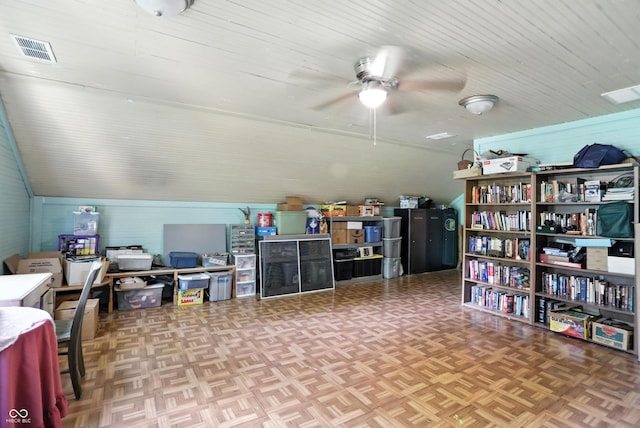 1224 S Hunter Rd, Indianapolis, IN 46239 - office area with a ceiling fan