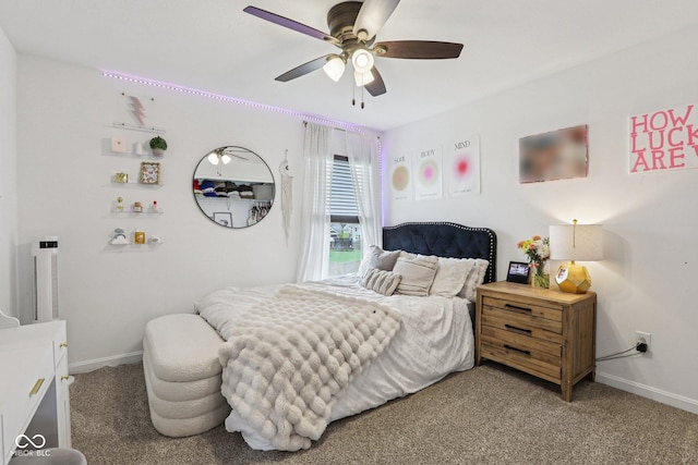 1414 W Springhurst Blvd, Greenfield, IN 46140 - bedroom featuring light carpet and a ceiling fan