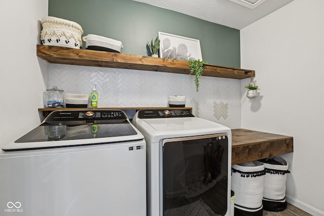 1414 W Springhurst Blvd, Greenfield, IN 46140 - washroom with separate washer and dryer and wood finished floors