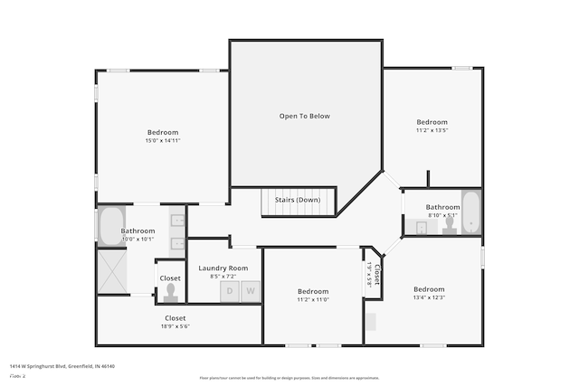 1414 W Springhurst Blvd, Greenfield, IN 46140 - view of home floor plan