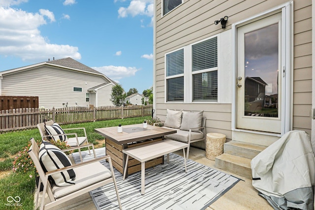 1414 W Springhurst Blvd, Greenfield, IN 46140 - view of patio / terrace featuring an outdoor living space