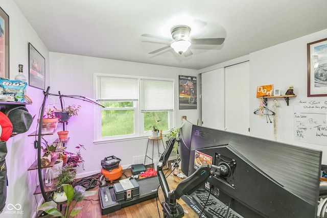 8783 State Road 56, Aurora, IN 47001 - office with wood finished floors and ceiling fan