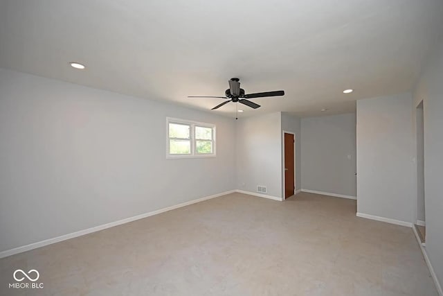 8783 State Road 56, Aurora, IN 47001 - unfurnished room with recessed lighting and a ceiling fan