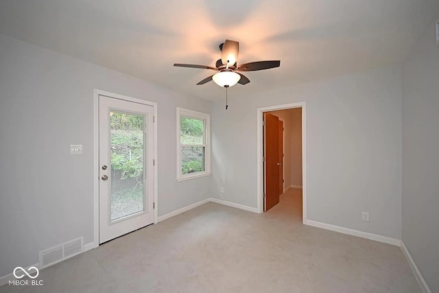 8783 State Road 56, Aurora, IN 47001 - unfurnished room featuring ceiling fan and baseboards