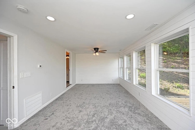 8783 State Road 56, Aurora, IN 47001 - unfurnished sunroom featuring carpet floors and recessed lighting