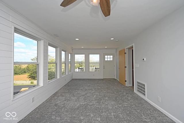 8783 State Road 56, Aurora, IN 47001 - unfurnished sunroom featuring carpet floors and recessed lighting