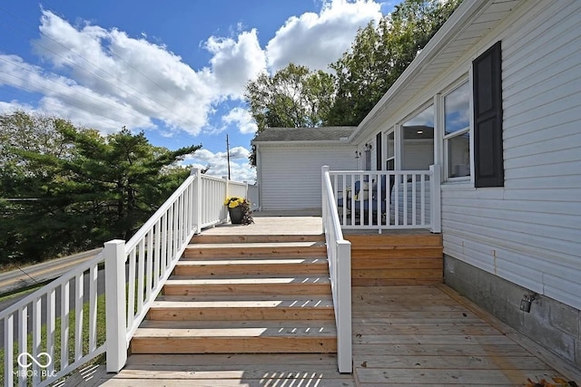 8783 State Road 56, Aurora, IN 47001 - deck featuring stairs