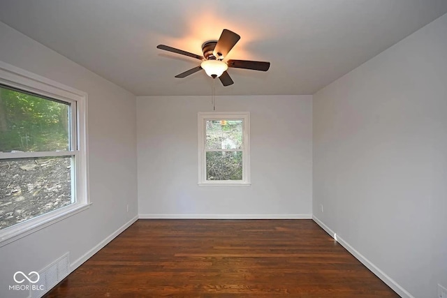 8783 State Road 56, Aurora, IN 47001 - unfurnished room with a ceiling fan and wood finished floors