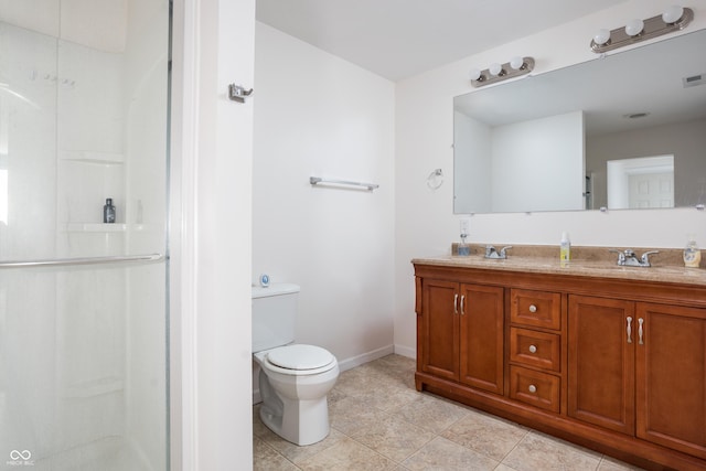 1521 Midnight Pass, Brownsburg, IN 46112 - bathroom featuring double vanity, walk in shower, and tile patterned floors