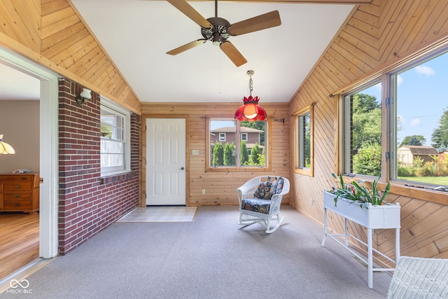 3388 S Leonard Rd, New Palestine, IN 46163 - sunroom with healthy amount of natural light and vaulted ceiling