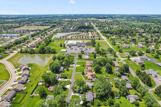 3388 S Leonard Rd, New Palestine, IN 46163 - aerial view of residential area featuring a nearby body of water