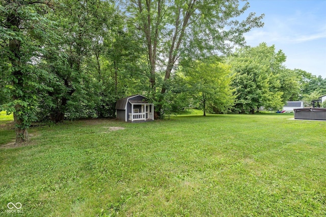 12661 Doe Ln, Indianapolis, IN 46236 - view of grassy yard featuring a storage unit