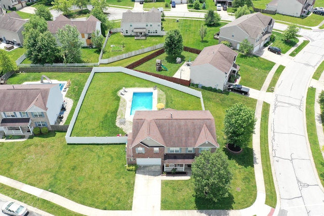 5063 Haywood Ln, Plainfield, IN 46168 - aerial view of residential area featuring a pool area