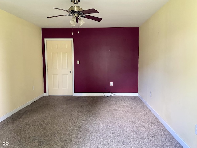 1400 Evelyn Ln, Anderson, IN 46017 - empty room with ceiling fan and carpet flooring