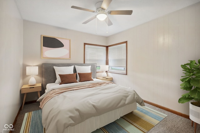 11710 W State Road 32, Yorktown, IN 47396 - bedroom featuring ceiling fan and carpet floors