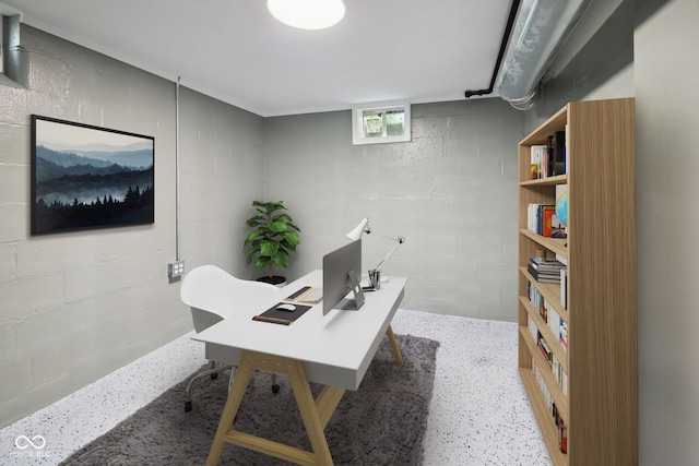 11710 W State Road 32, Yorktown, IN 47396 - office space with concrete block wall