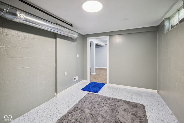 11710 W State Road 32, Yorktown, IN 47396 - finished basement with concrete block wall and baseboards