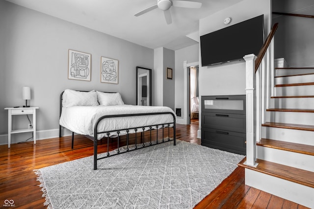 545 Fletcher Ave, Indianapolis, IN 46203 - bedroom featuring hardwood / wood-style floors and a ceiling fan