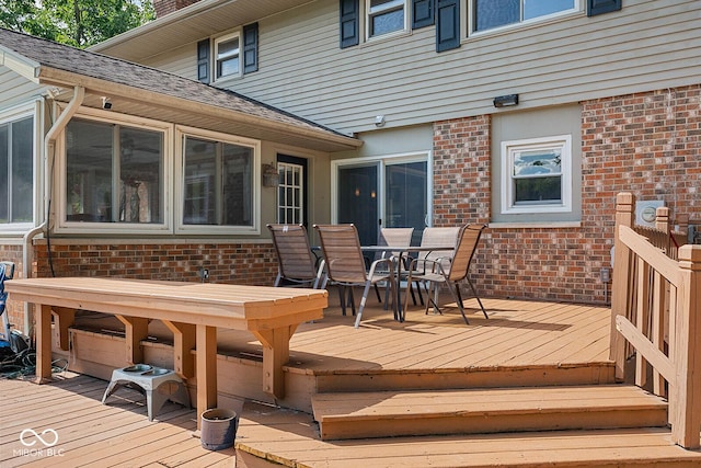 3710 Canada Ct, West Lafayette, IN 47906 - deck featuring outdoor dining space