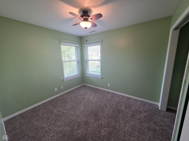 21 Watson Dr, Trafalgar, IN 46181 - spare room featuring ceiling fan and carpet flooring