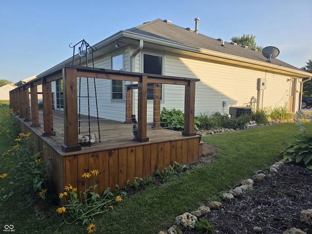 21 Watson Dr, Trafalgar, IN 46181 - back of property with a yard and a deck