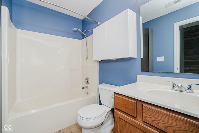 16629 Greensboro Dr, Westfield, IN 46074 - bathroom featuring vanity, tub / shower combination, and wood finished floors
