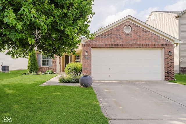 16629 Greensboro Dr, Westfield, IN 46074 - view of front of home with brick siding, concrete driveway, a garage, and a front yard