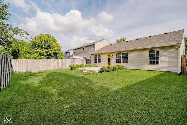 16629 Greensboro Dr, Westfield, IN 46074 - rear view of house featuring a fenced backyard, a patio, and a shingled roof