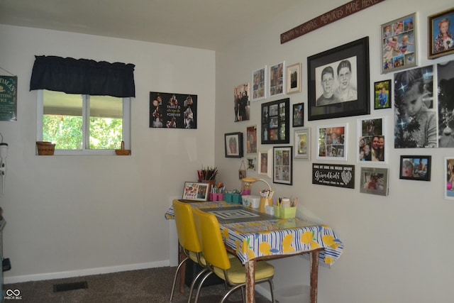 704 S Rockfield Rd, Veedersburg, IN 47987 - carpeted dining room featuring baseboards
