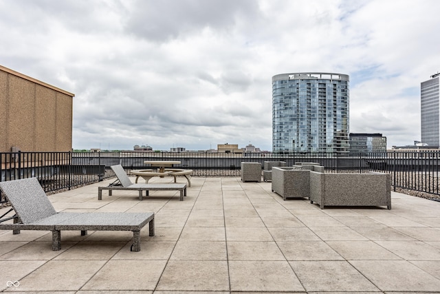 225 N New Jersey St Unit 52, Indianapolis, IN 46204 - view of patio featuring a city view