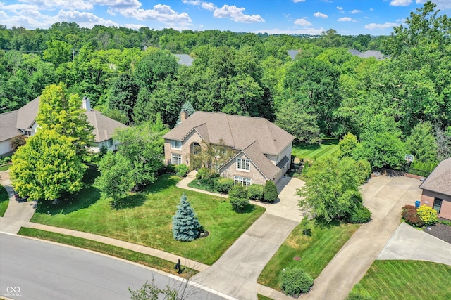 13779 Stone Dr, Carmel, IN 46032 - view from above of property with a forest