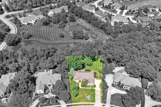13779 Stone Dr, Carmel, IN 46032 - aerial perspective of suburban area featuring a large body of water