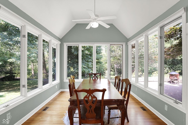 13779 Stone Dr, Carmel, IN 46032 - sunroom with vaulted ceiling and wood finished floors