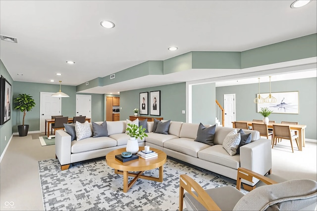 13779 Stone Dr, Carmel, IN 46032 - living room with recessed lighting