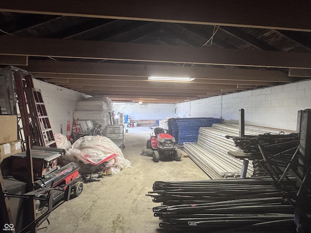 4503 W Minnesota St, Indianapolis, IN 46241 - unfinished below grade area with concrete block wall