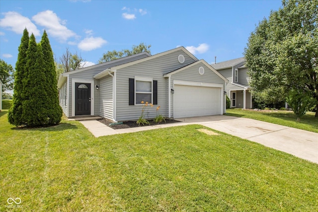 2080 Bridlewood Dr, Franklin, IN 46131 - view of front facade featuring an attached garage, driveway, and a front yard