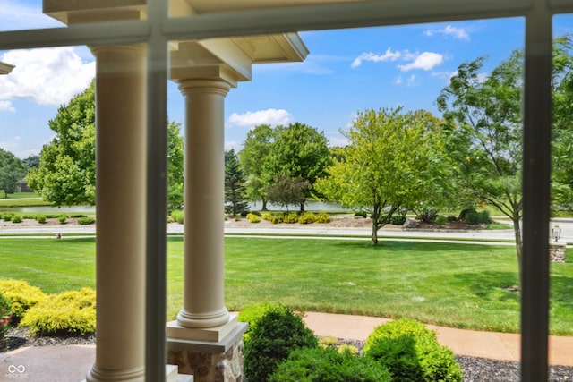 3399 Nottinghill Blvd, Plainfield, IN 46168 - porch with a lawn