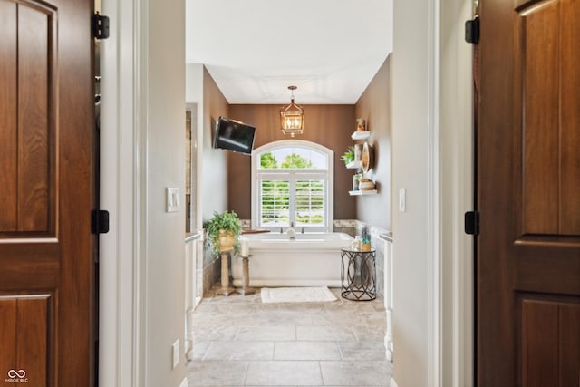 3399 Nottinghill Blvd, Plainfield, IN 46168 - bathroom with a freestanding tub