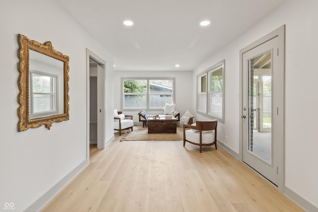 8246 Windcombe Blvd, Indianapolis, IN 46240 - corridor with light wood finished floors and recessed lighting